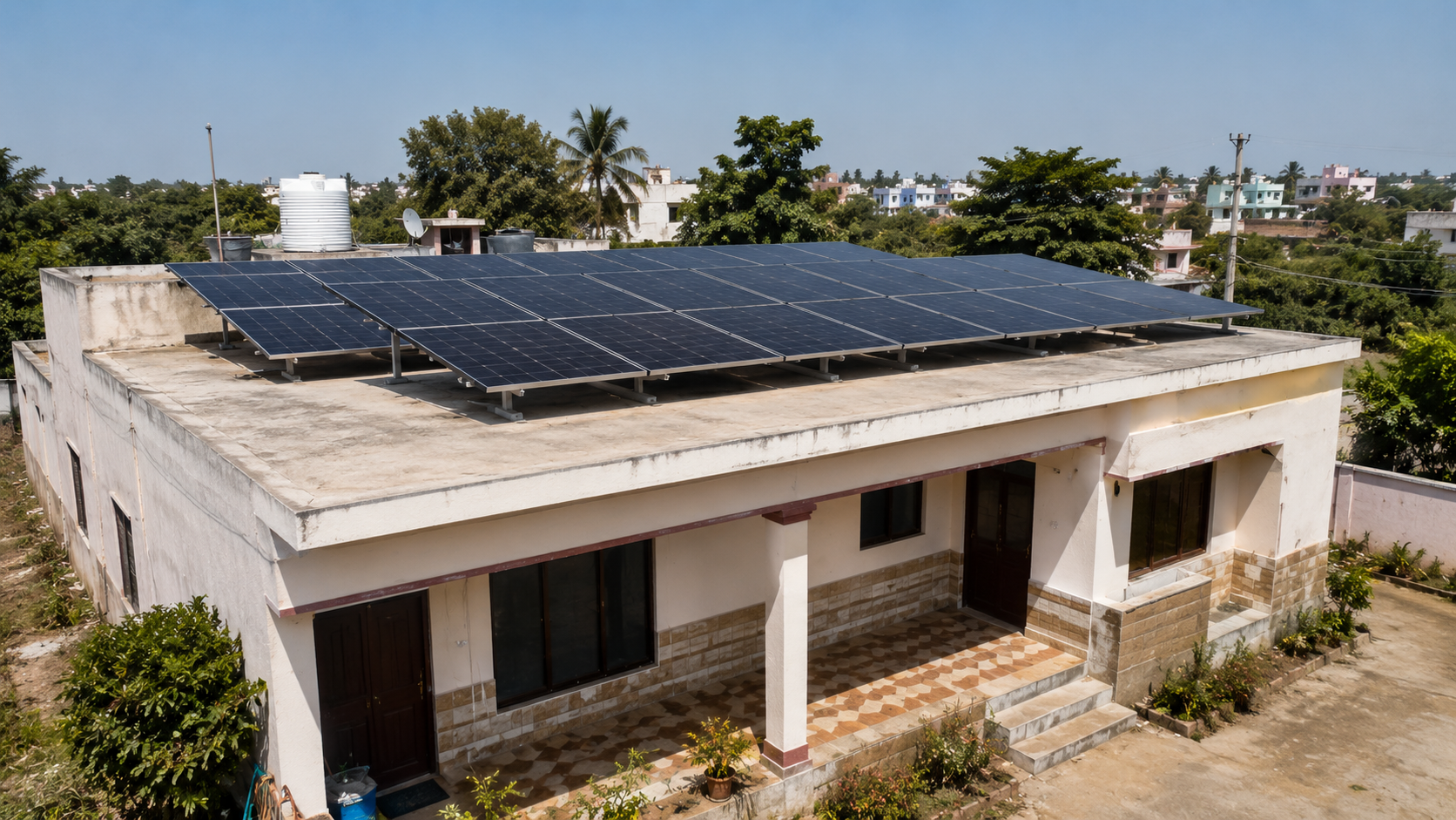 Solar carport and institutional solar plant in Odisha